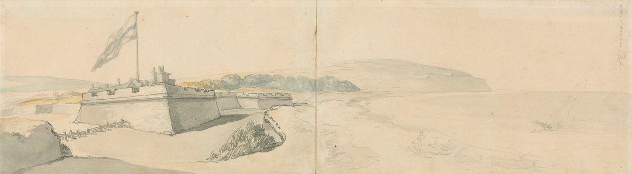 Forte di Sandown da Thomas Rowlandson