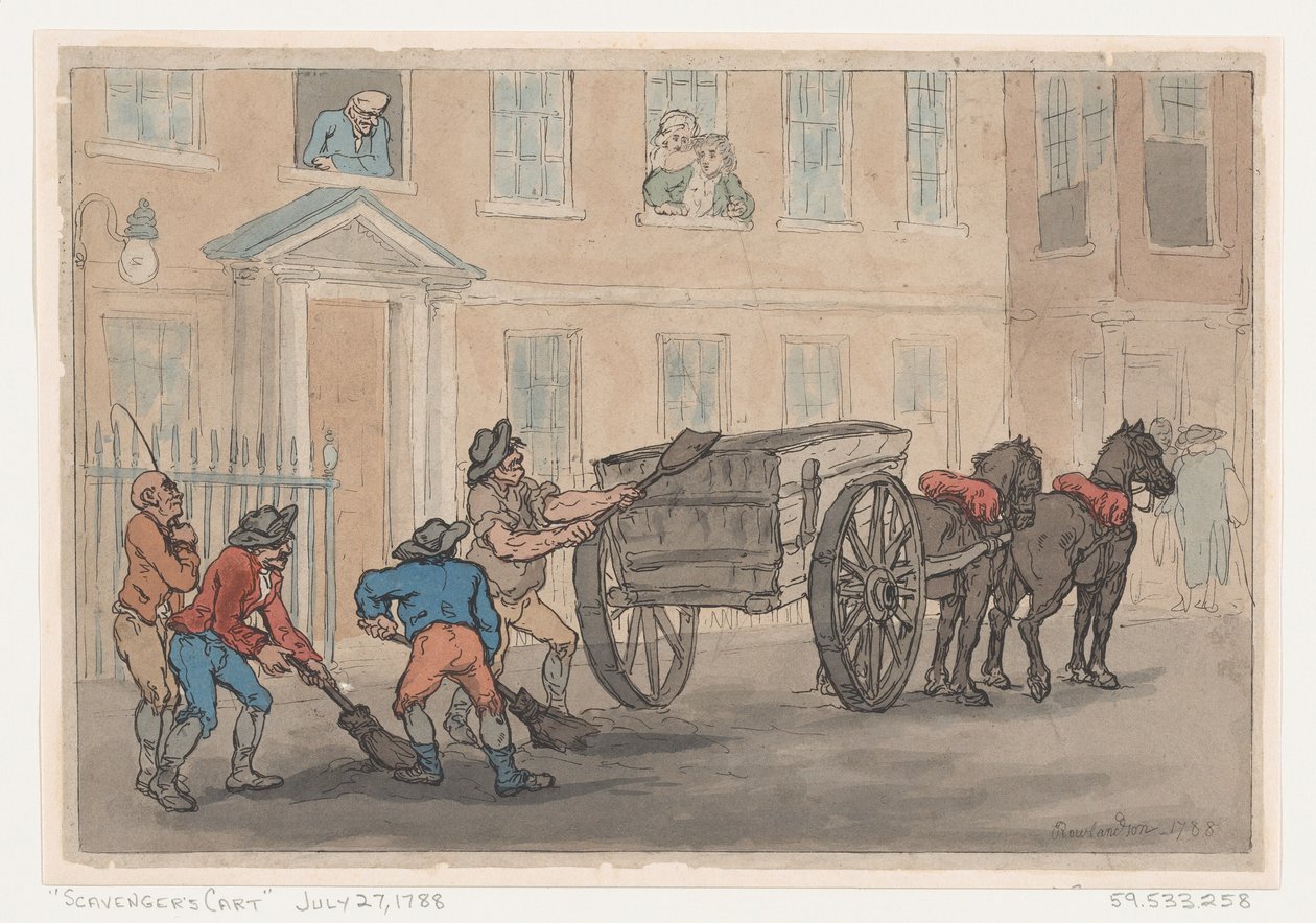 Il carretto dello spazzino da Thomas Rowlandson