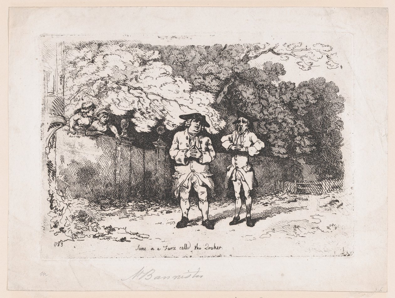 Scena in una farsa chiamata Il Quacchero, 22 dicembre 1783 da Thomas Rowlandson