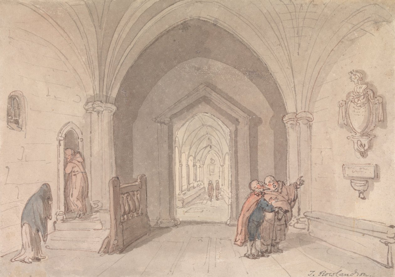 Scena in un monastero da Thomas Rowlandson