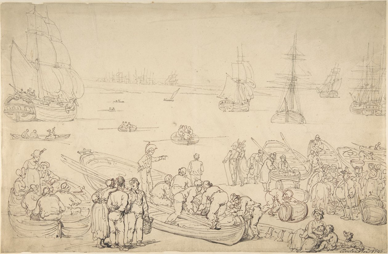 Porto marittimo da Thomas Rowlandson