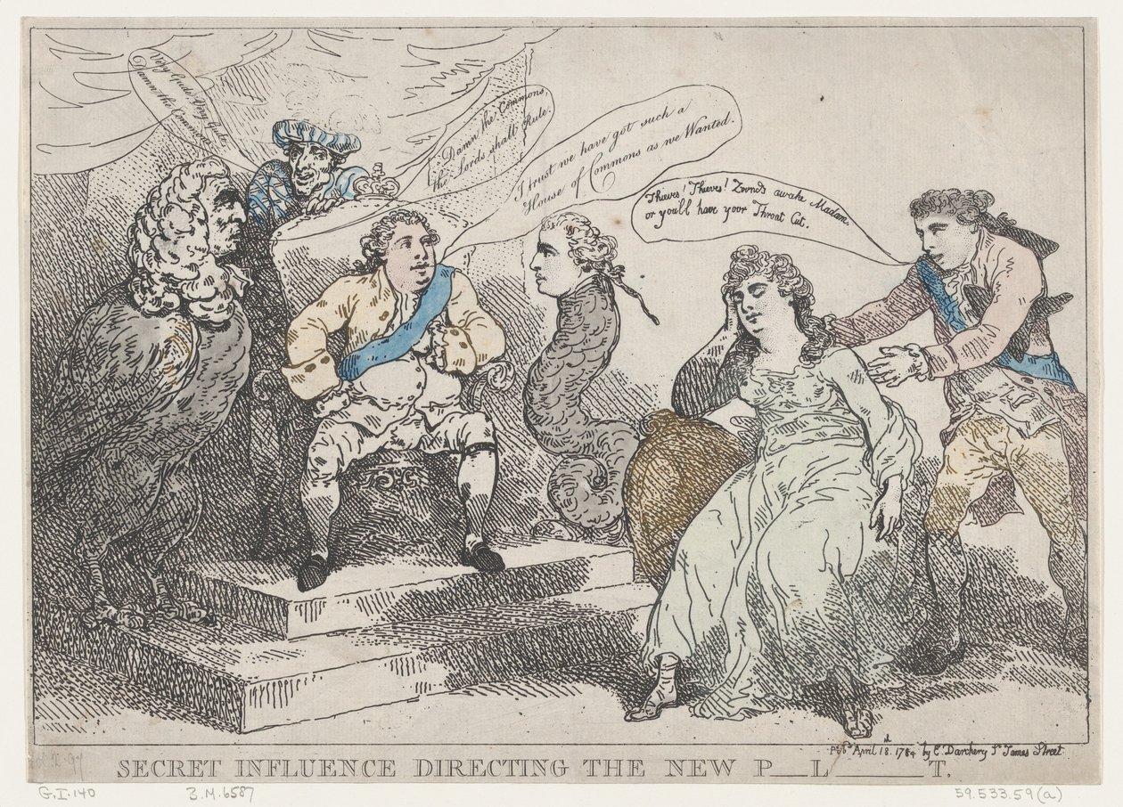 Influenza segreta che dirige il nuovo Parlamento, 18 maggio 1784 da Thomas Rowlandson