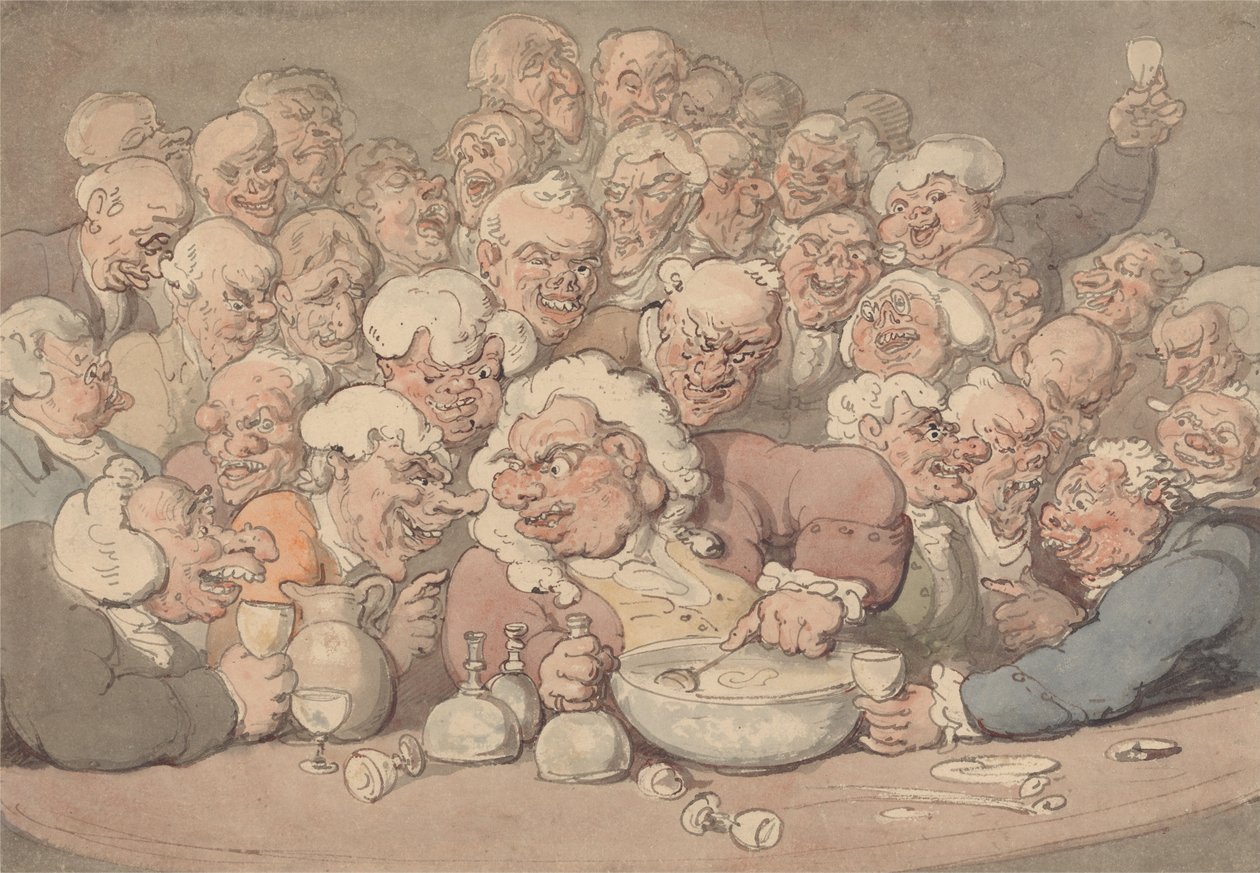 Servire il punch da Thomas Rowlandson