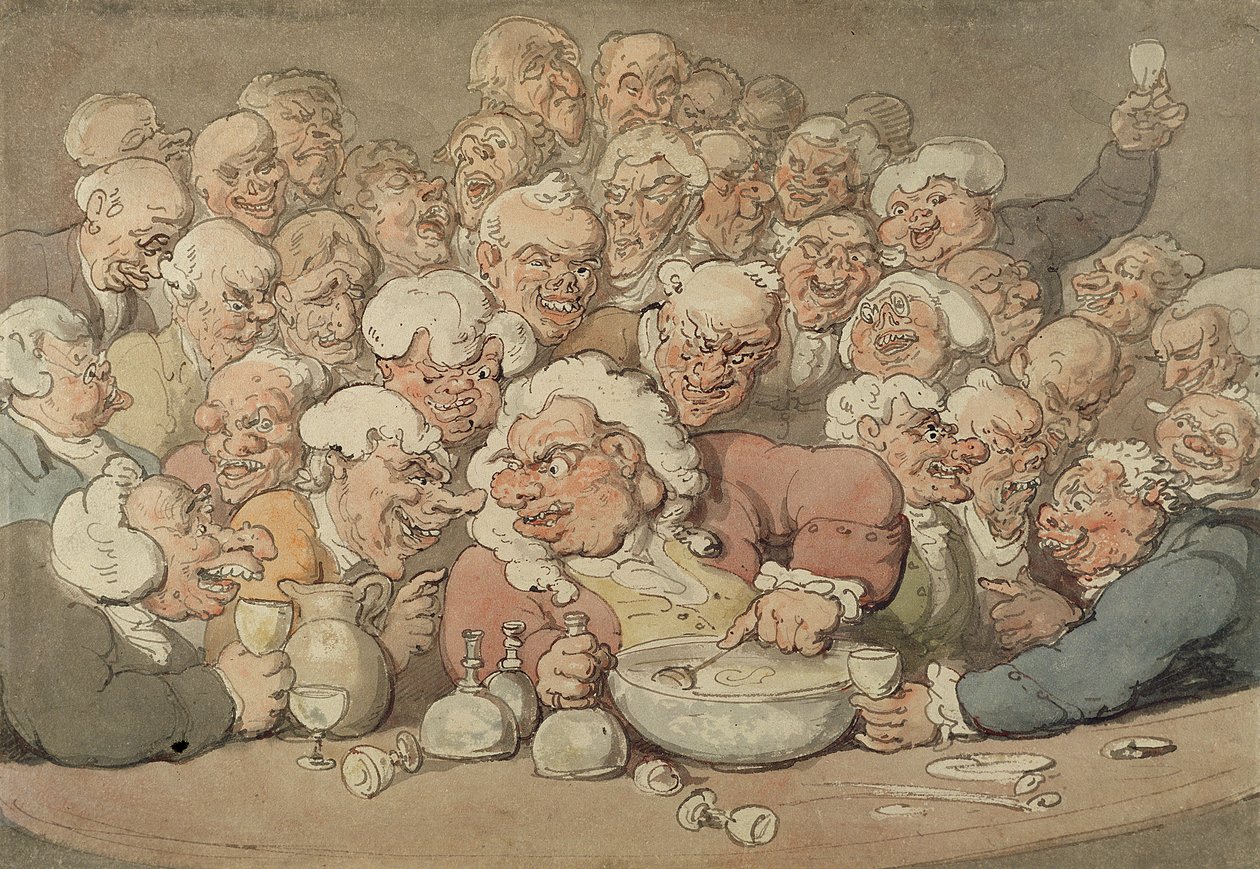 Servendo il punch da Thomas Rowlandson
