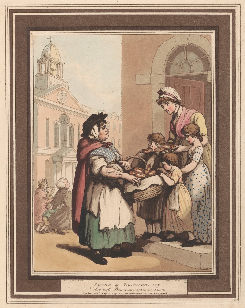 Set di otto (6): Grida di Londra da Thomas Rowlandson