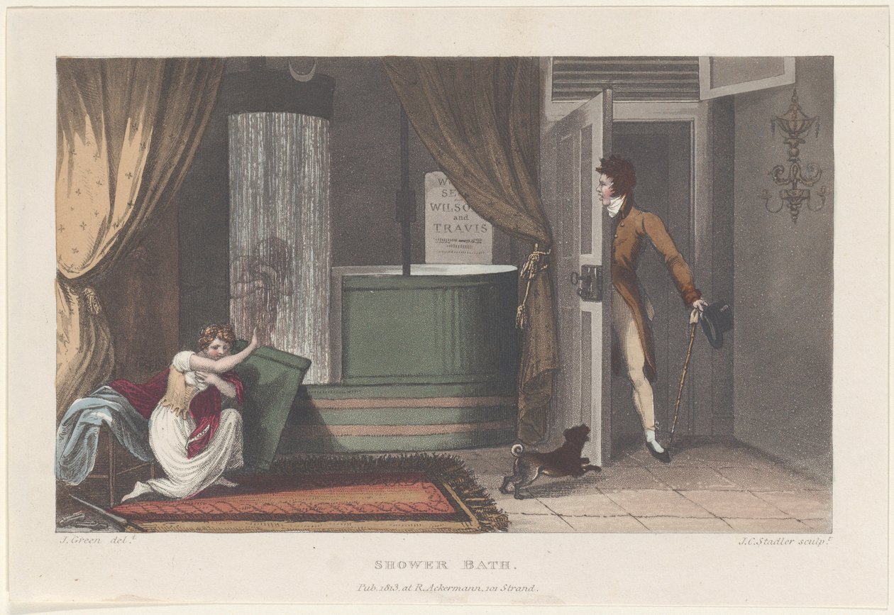 Doccia, da Poetical Sketches of Scarborough, 1813 da Thomas Rowlandson