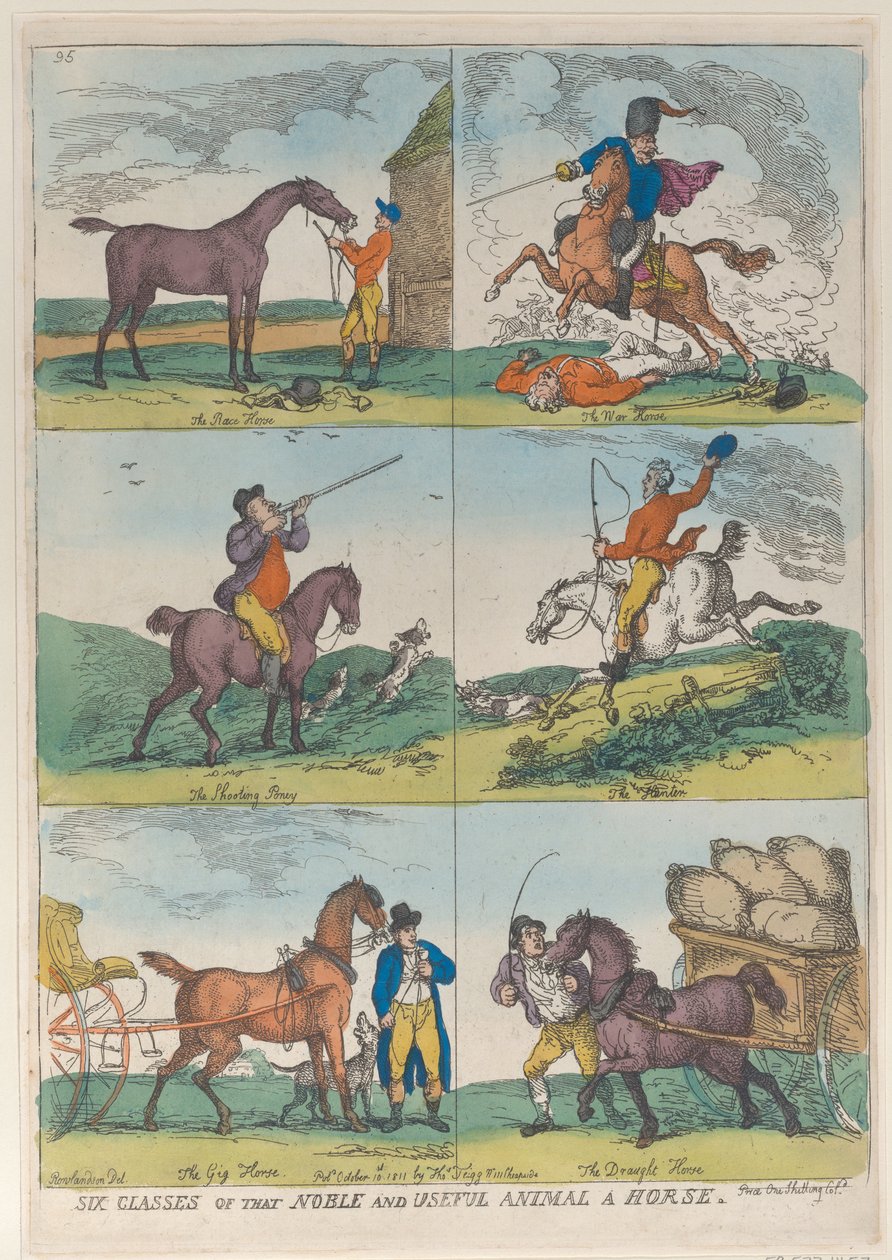 Sei classi del nobile e utile animale un cavallo da Thomas Rowlandson