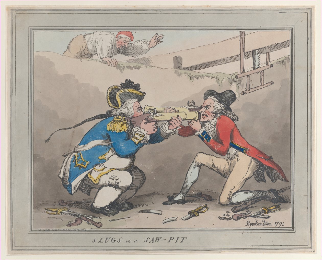 Lumache in una fossa di sega da Thomas Rowlandson