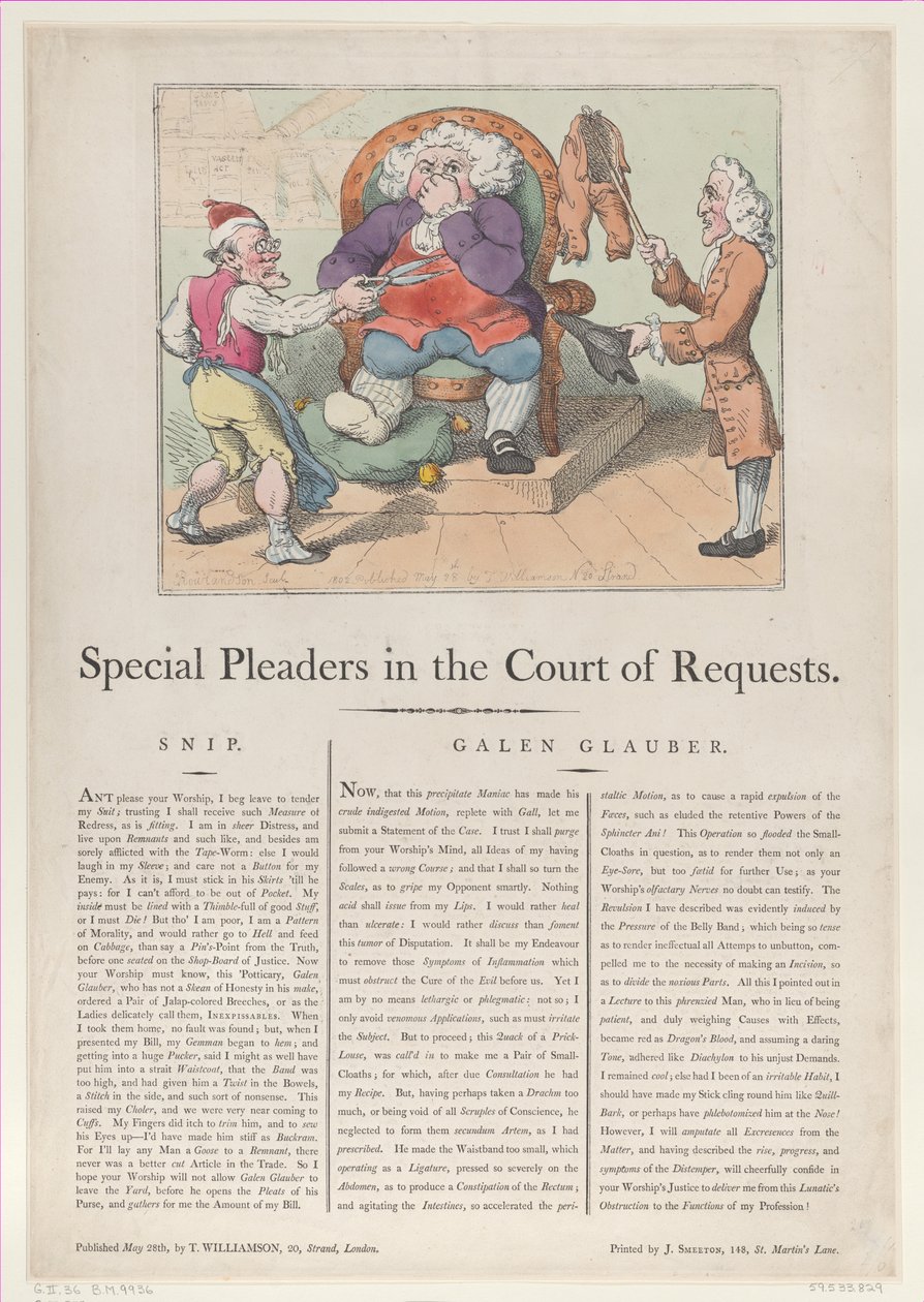 Avvocati speciali nella Corte delle Richieste, 28 maggio 1802 da Thomas Rowlandson