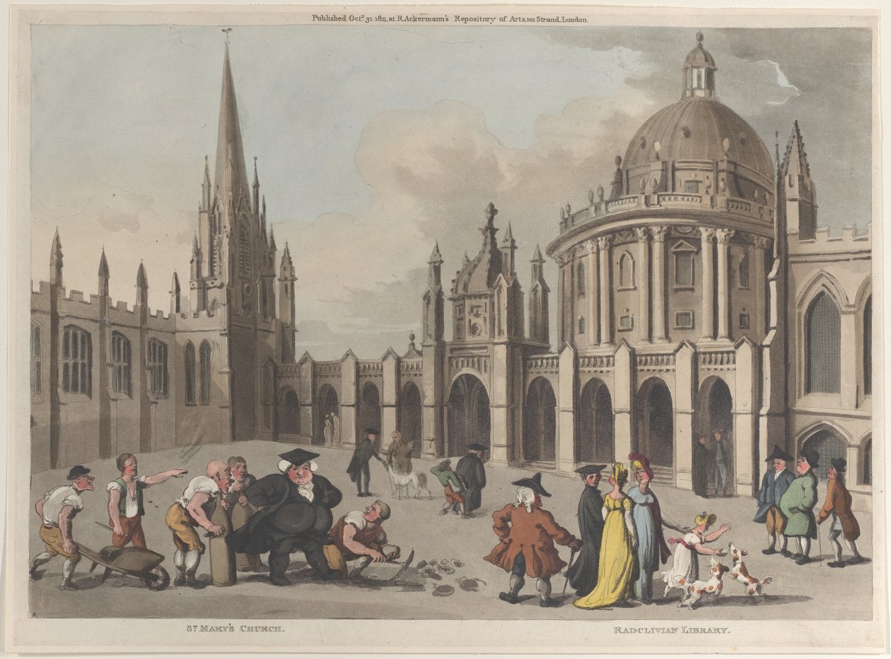 Chiesa di Santa Maria, Biblioteca Radcliviana da Thomas Rowlandson