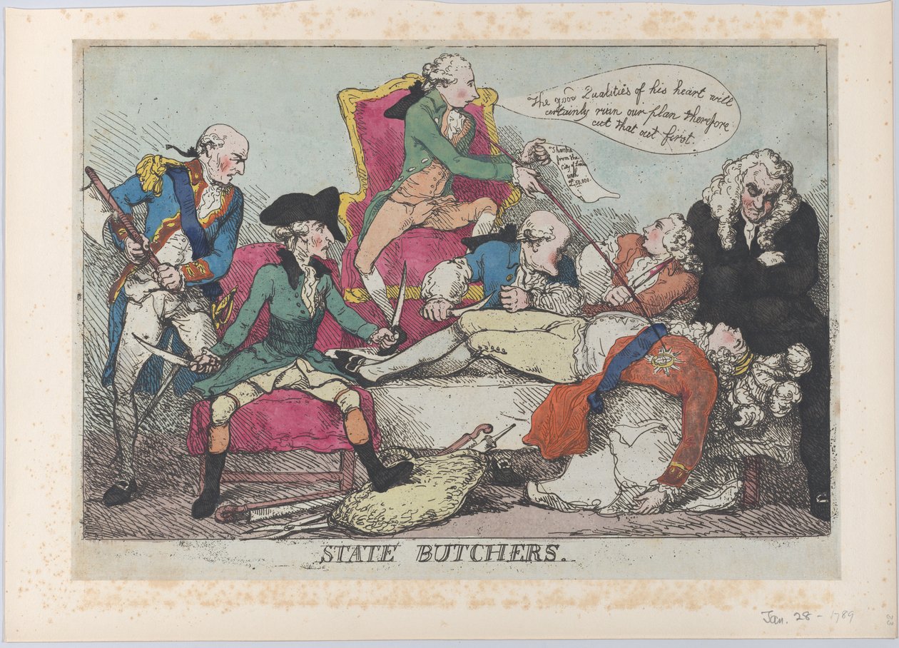 Macellai di stato, 28 gennaio 1789 da Thomas Rowlandson