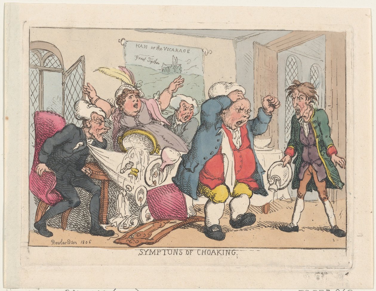 Sintomi di soffocamento da Thomas Rowlandson