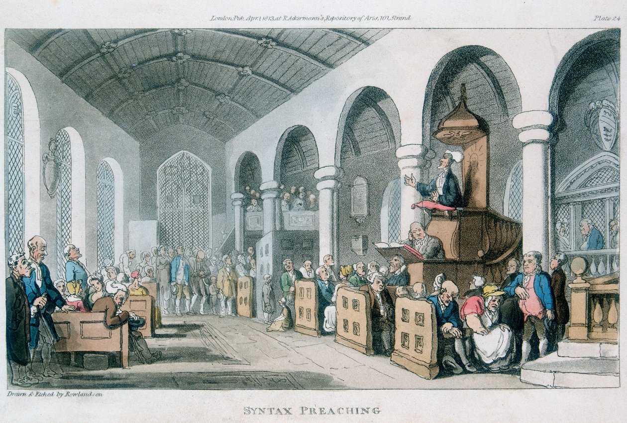 Predicazione della sintassi da Thomas Rowlandson