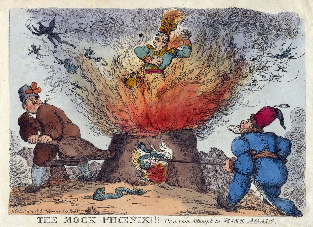 La falsa fenice! O un vano tentativo di risorgere da Thomas Rowlandson