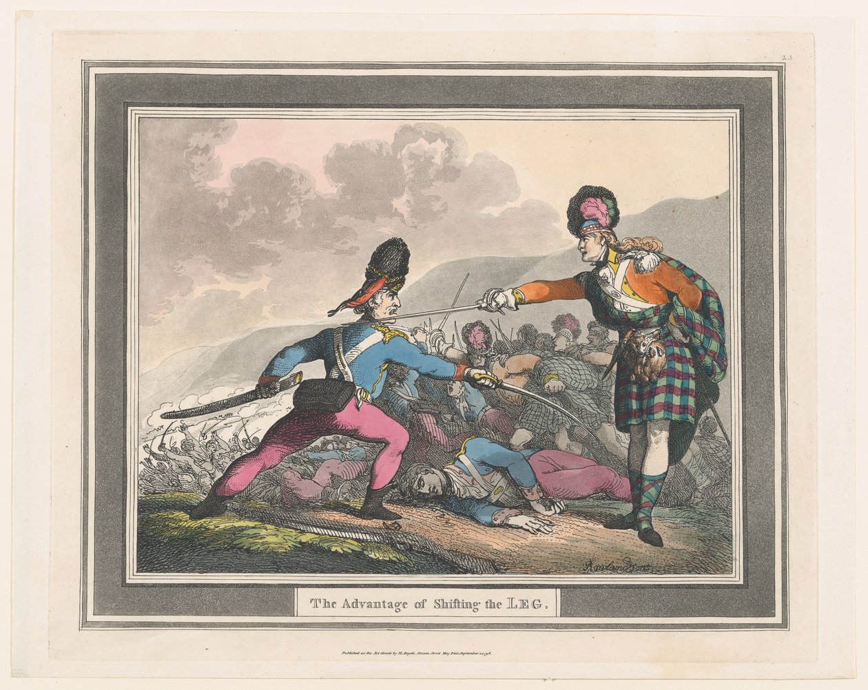 Il vantaggio di spostare la gamba, settembre 1798 da Thomas Rowlandson