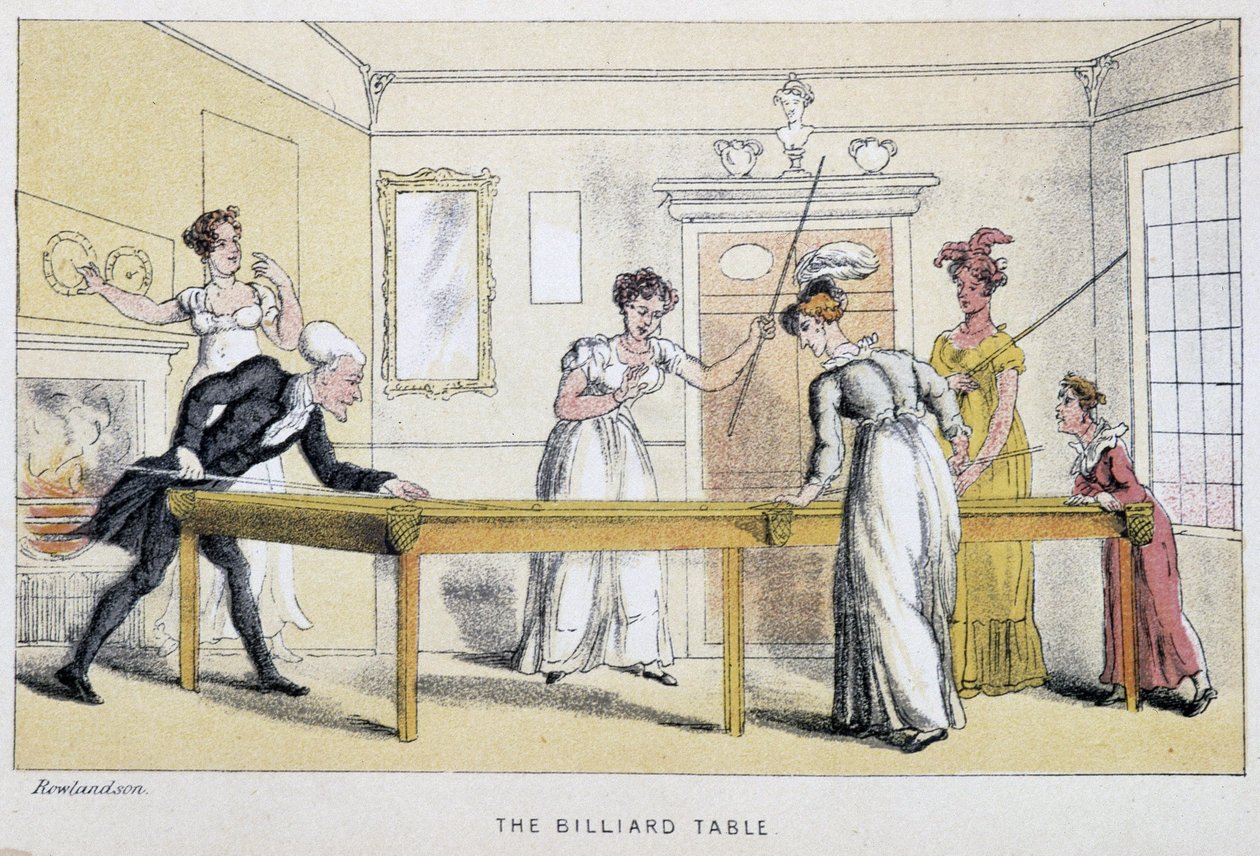Il tavolo da biliardo da Thomas Rowlandson