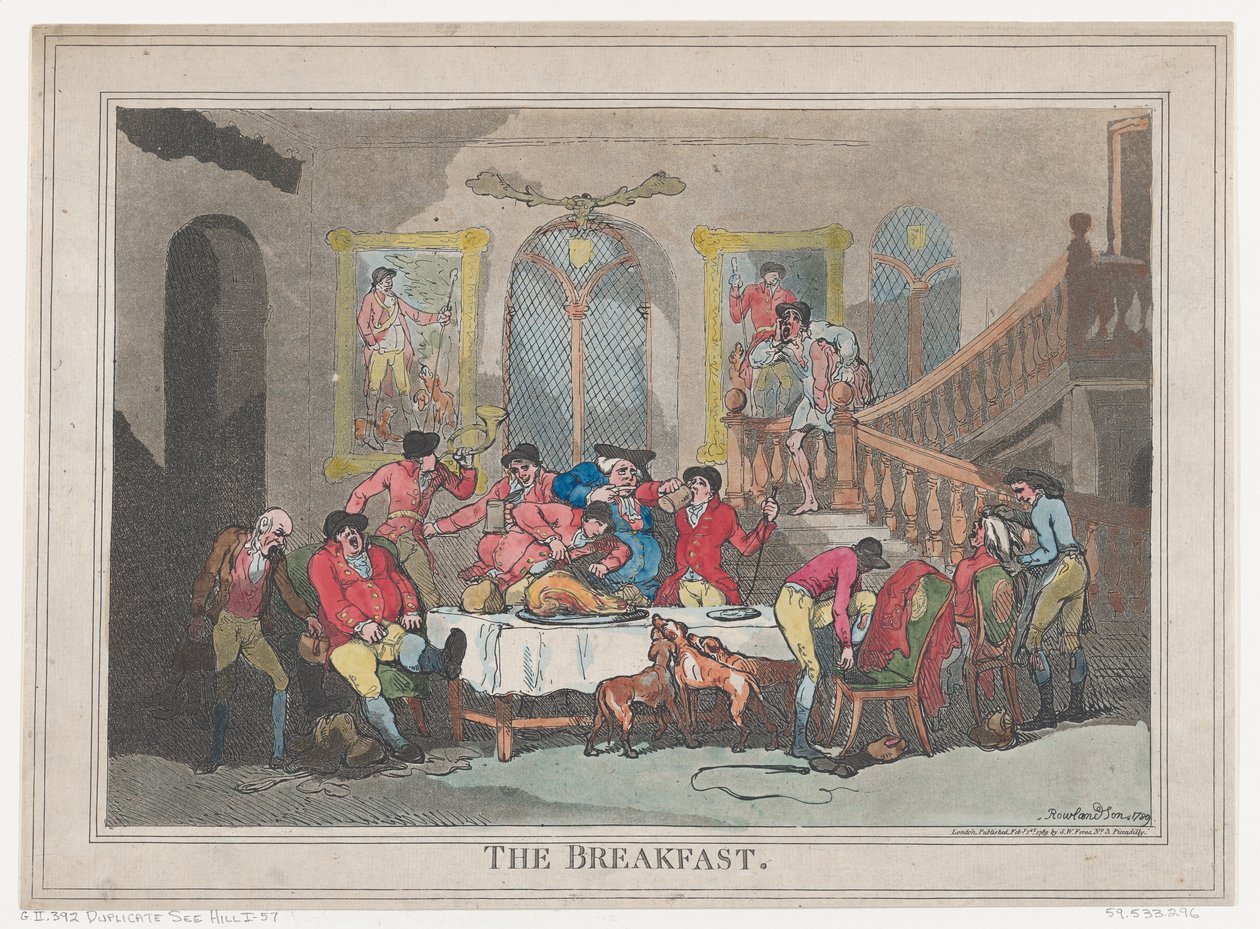 La colazione, 1 febbraio 1789 da Thomas Rowlandson