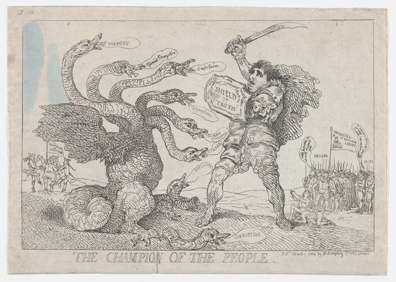 Il Campione del Popolo da Thomas Rowlandson