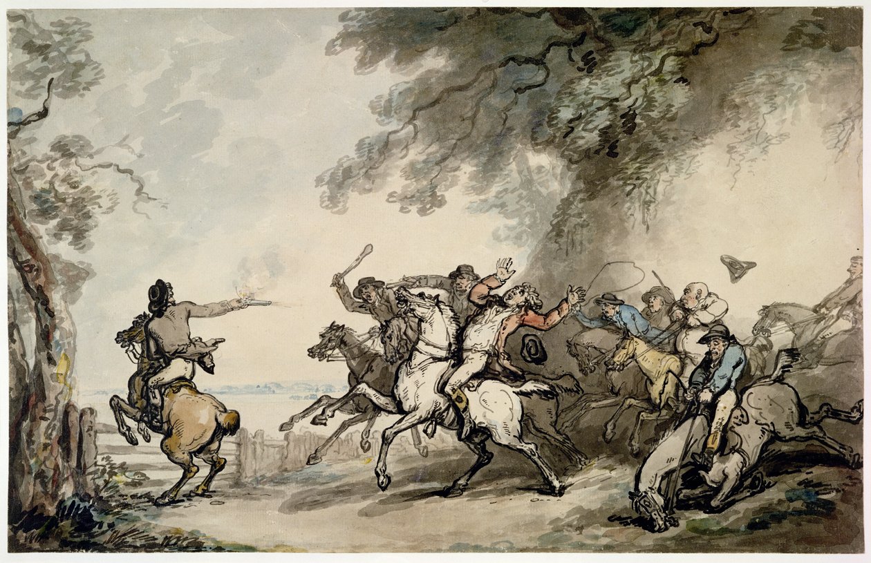 La caccia del bandito, c.1790 da Thomas Rowlandson