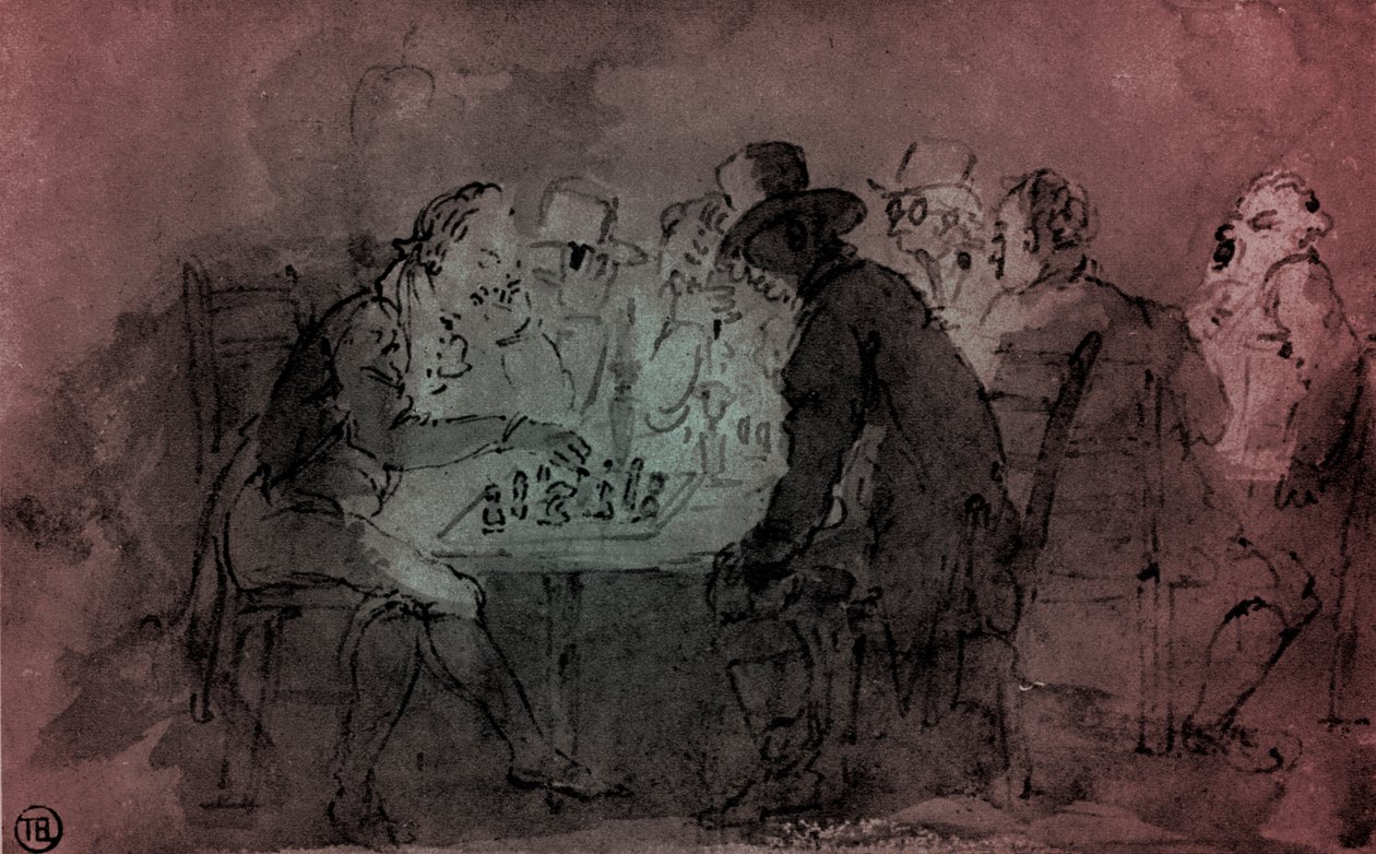I giocatori di scacchi da Thomas Rowlandson