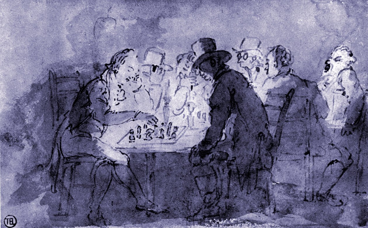 I giocatori di scacchi da Thomas Rowlandson