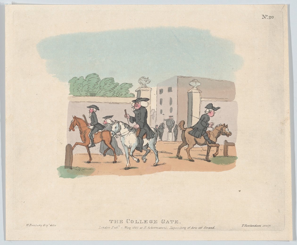 Il cancello del college da Thomas Rowlandson