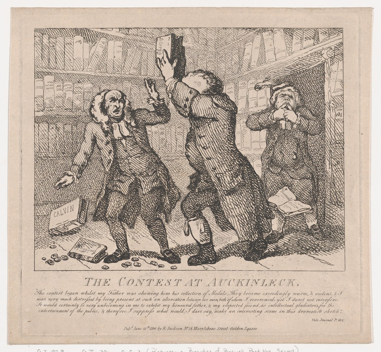 La Contesa ad Auckinleck, Bellezze Pittoresche di Boswell, Parte Seconda, 10 giugno 1786 da Thomas Rowlandson