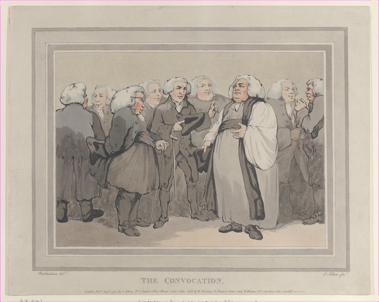 La convocazione, settembre 1785 da Thomas Rowlandson