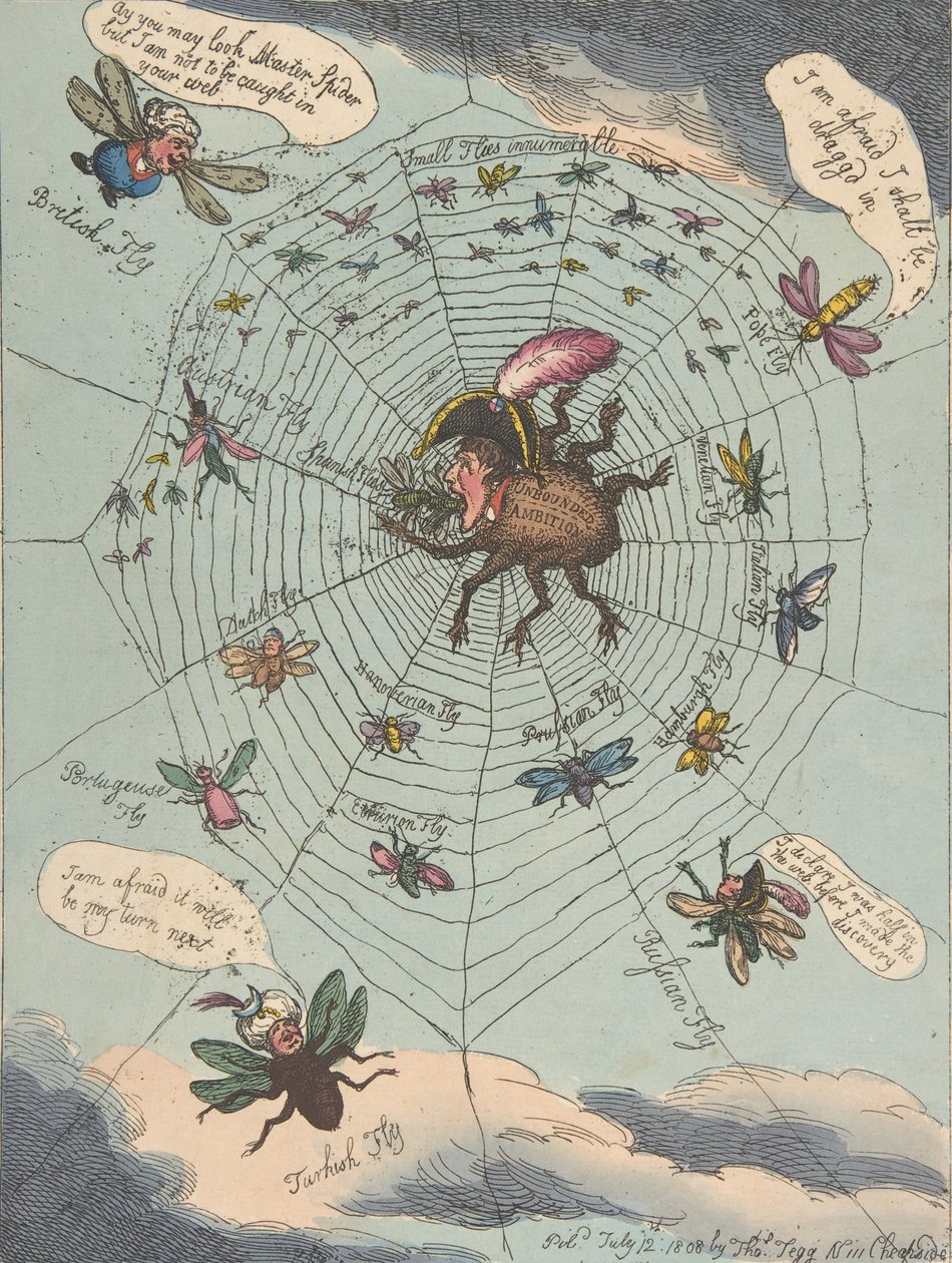Il Ragno Corso nella Sua Rete! da Thomas Rowlandson