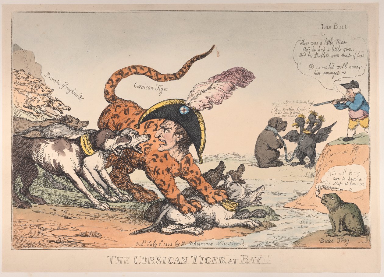 La tigre corsa in trappola! da Thomas Rowlandson