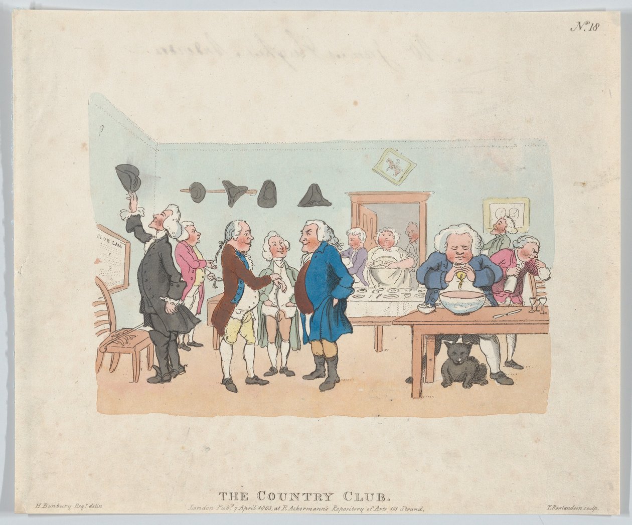 Il Country Club, 7 aprile 1803 da Thomas Rowlandson
