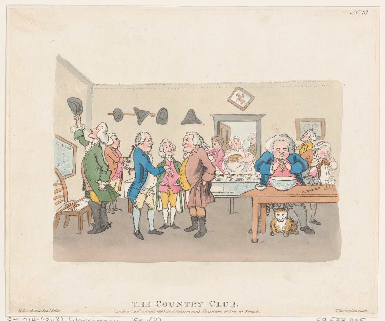 Il Country Club, 7 aprile 1803 da Thomas Rowlandson