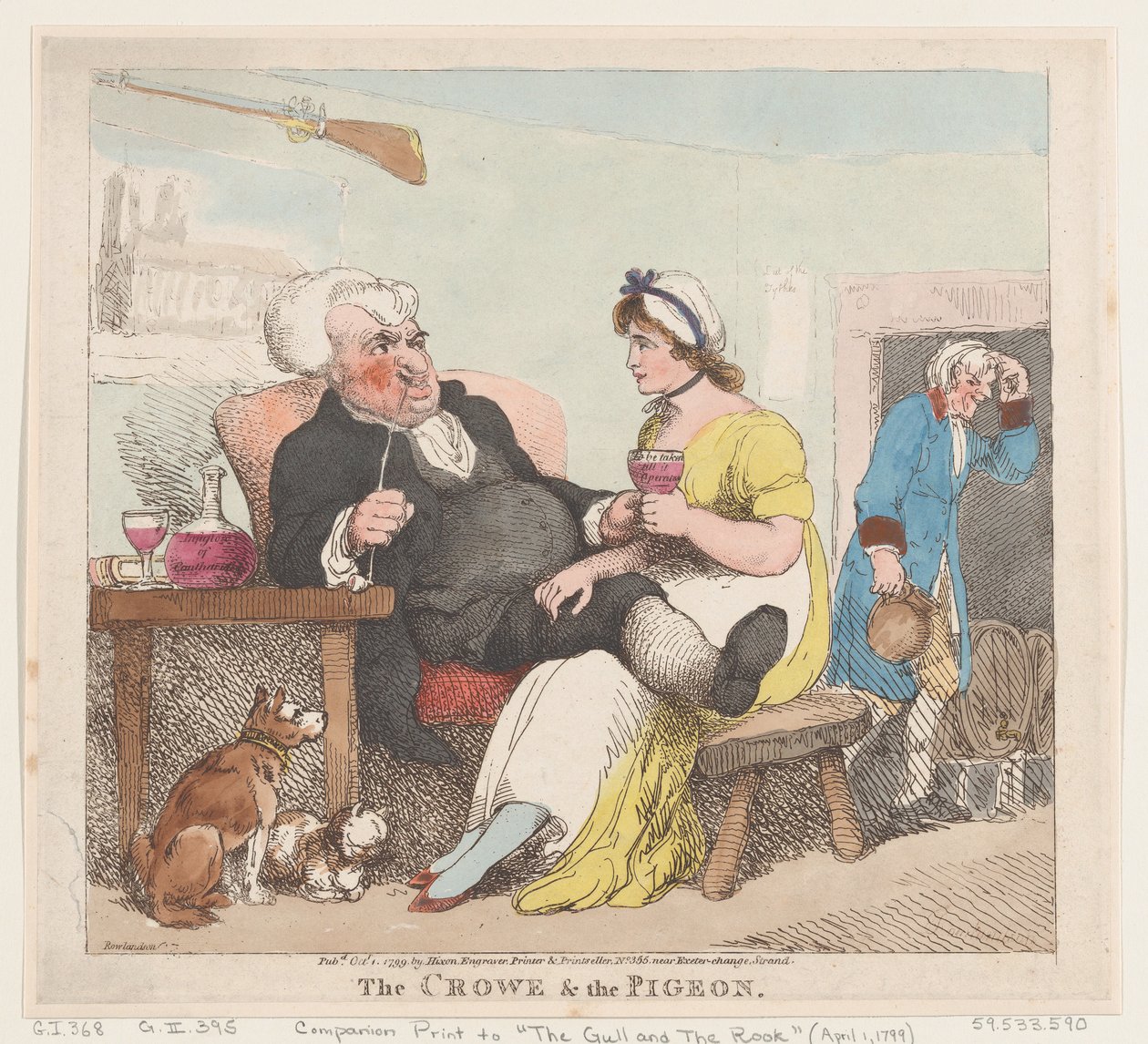 Il Corvo e il Piccione da Thomas Rowlandson