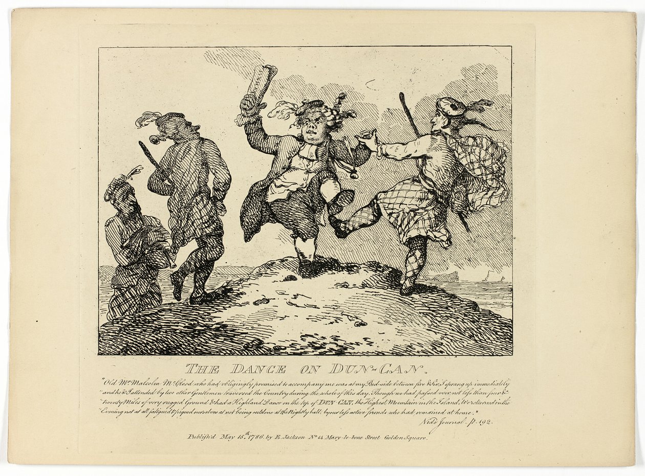 La danza del Dun-Can, dal Tour delle Ebridi di Boswell da Thomas Rowlandson