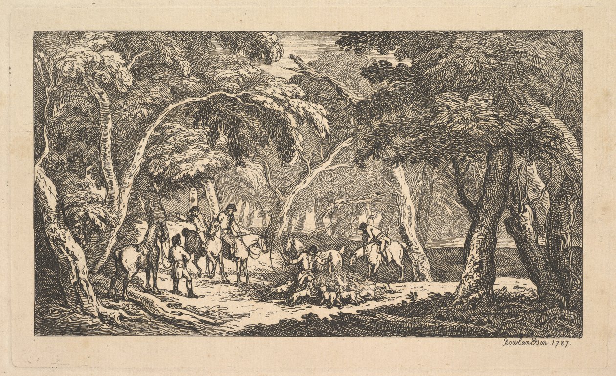La morte - Caccia alla volpe - Una scena di paesaggio da Thomas Rowlandson