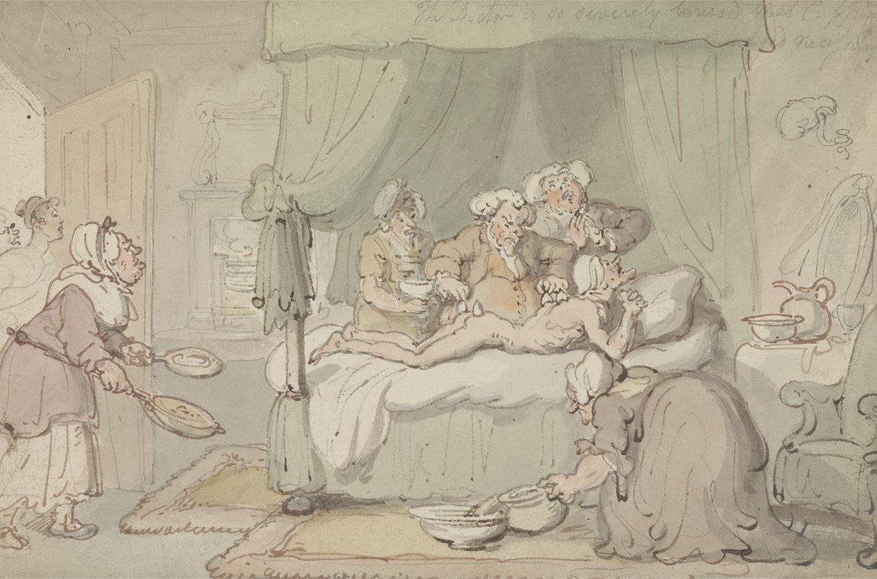 Il dottore è così gravemente contuso che si giudica necessario il salasso da Thomas Rowlandson