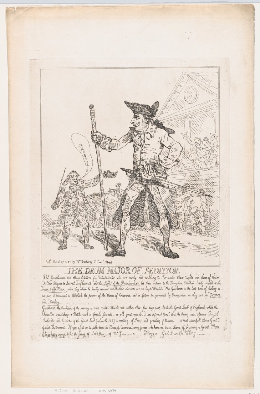 Il tamburino della sedizione, 29 marzo 1784 da Thomas Rowlandson