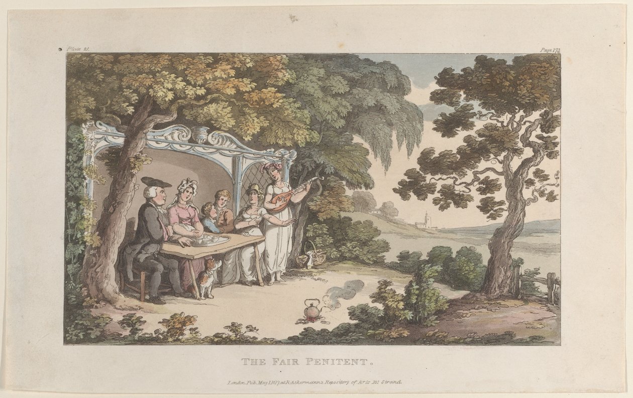 La penitente giusta, da Il vicario di Wakefield, 1 maggio 1817 da Thomas Rowlandson