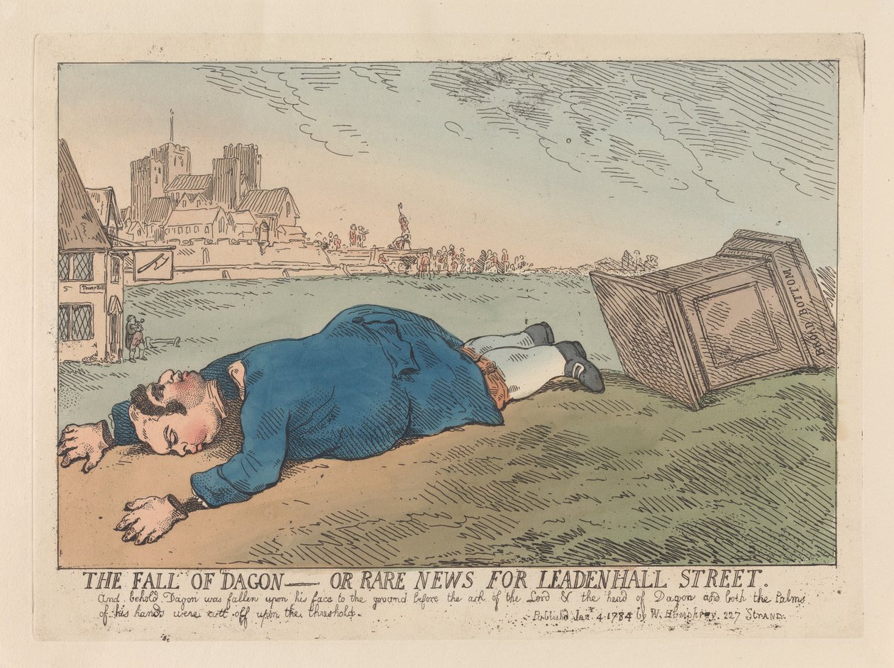 La caduta di Dagon, ovvero notizie insolite da Leadenhall Street da Thomas Rowlandson