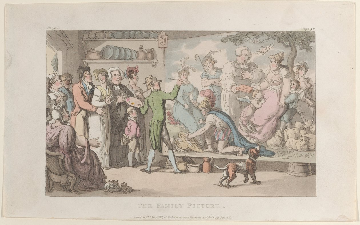 Il Ritratto di Famiglia, da Il Vicario di Wakefield da Thomas Rowlandson