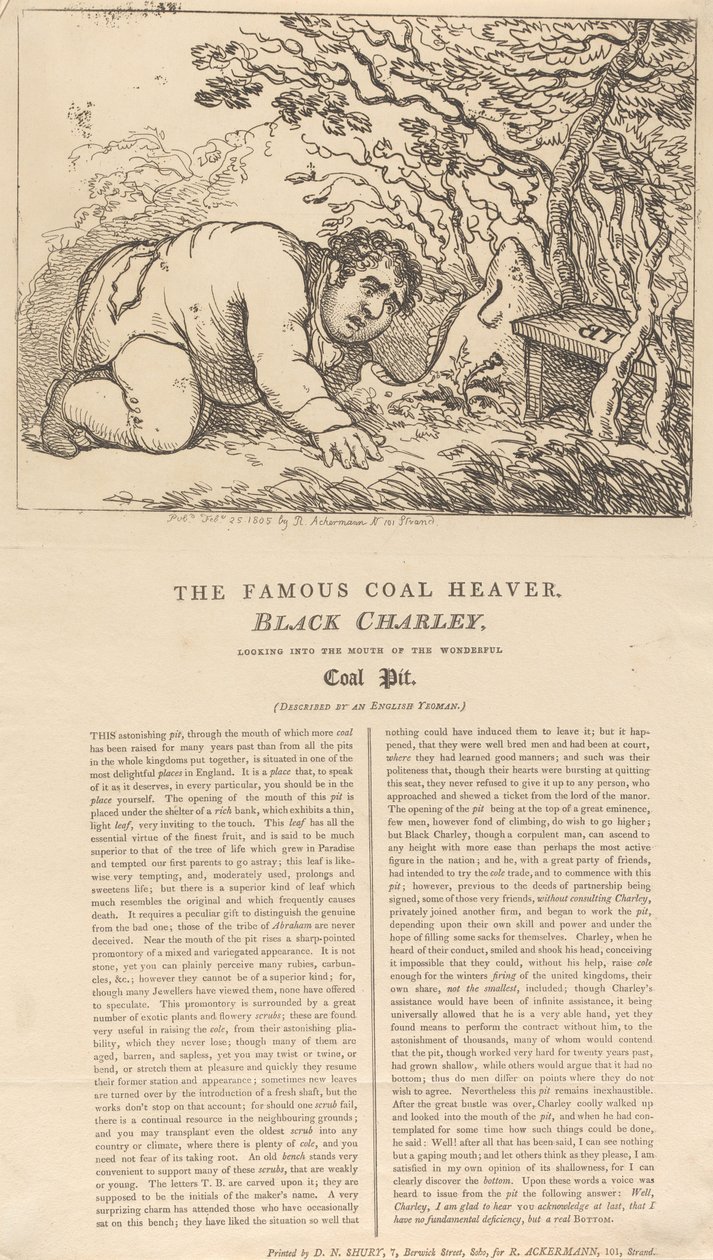 Il famoso scaricatore di carbone, Black Charley, mentre osserva l