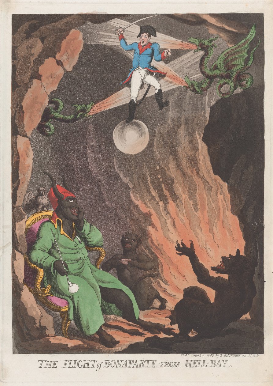 La fuga di Bonaparte da Hell-Bay, 7 aprile 1803 da Thomas Rowlandson