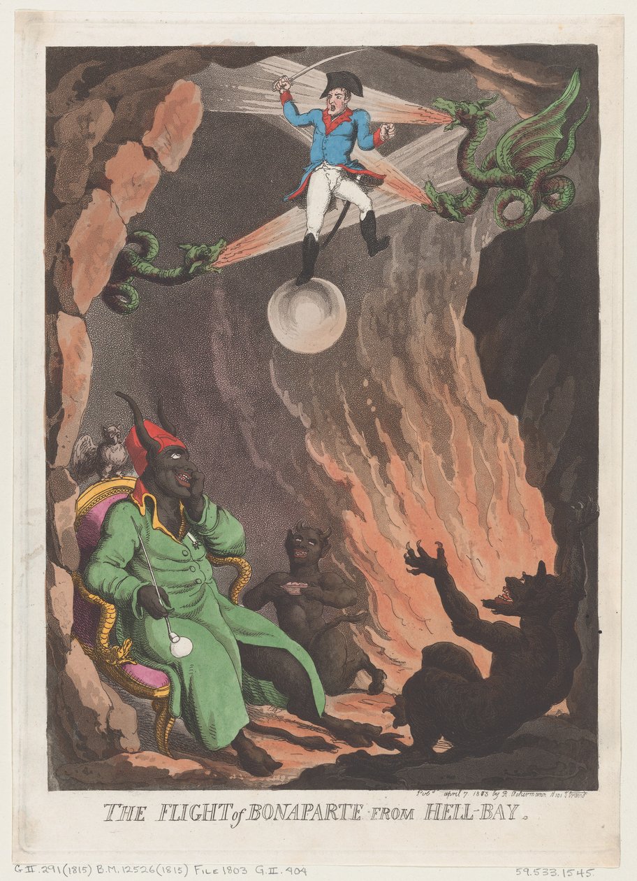 La fuga di Bonaparte da Hell-Bay, 7 aprile 1803 da Thomas Rowlandson