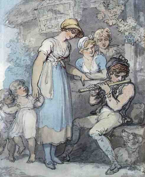 Il Suonatore di Flauto da Thomas Rowlandson
