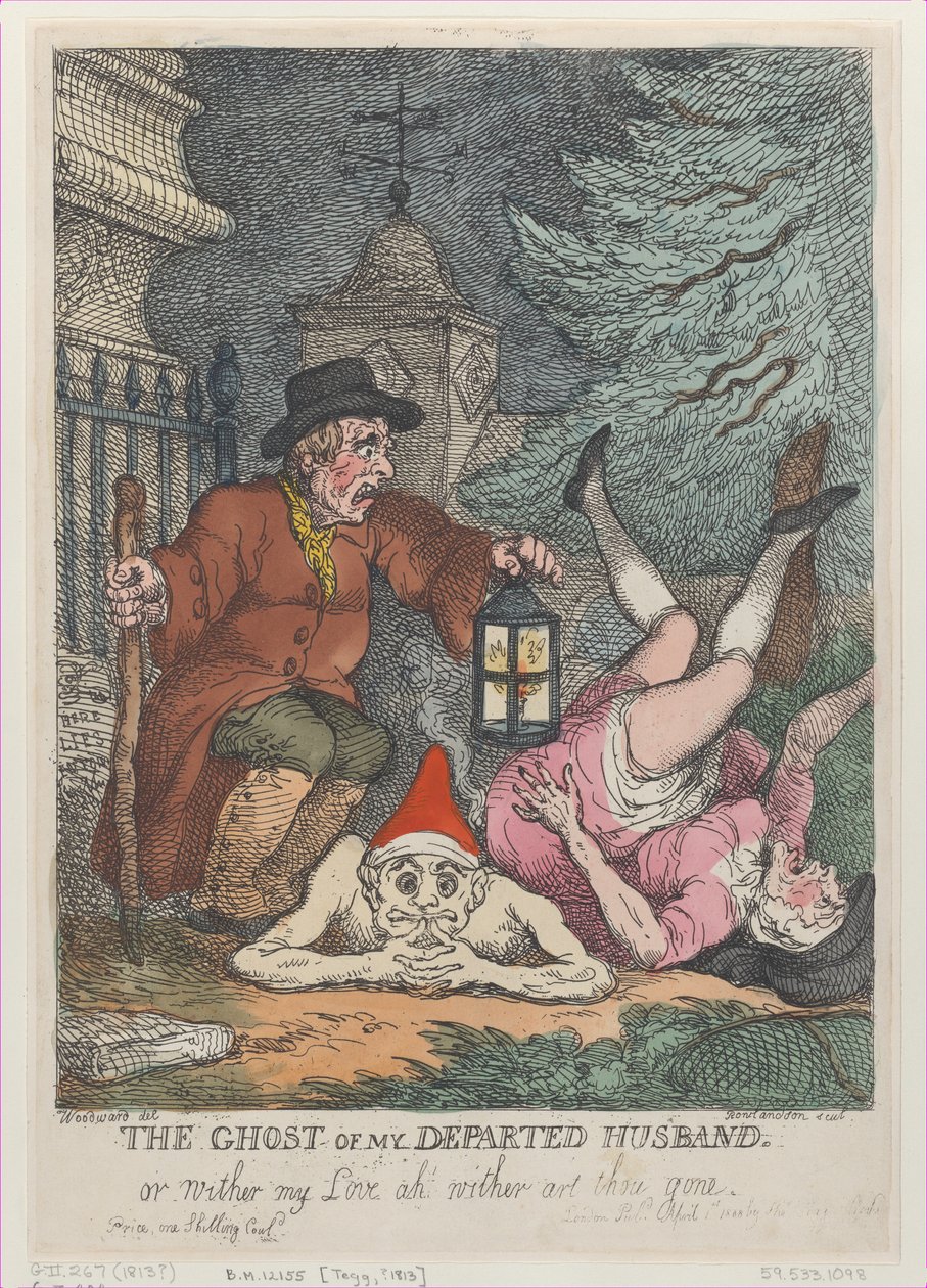 Il fantasma del mio defunto marito, o Dove sei andato amore mio da Thomas Rowlandson