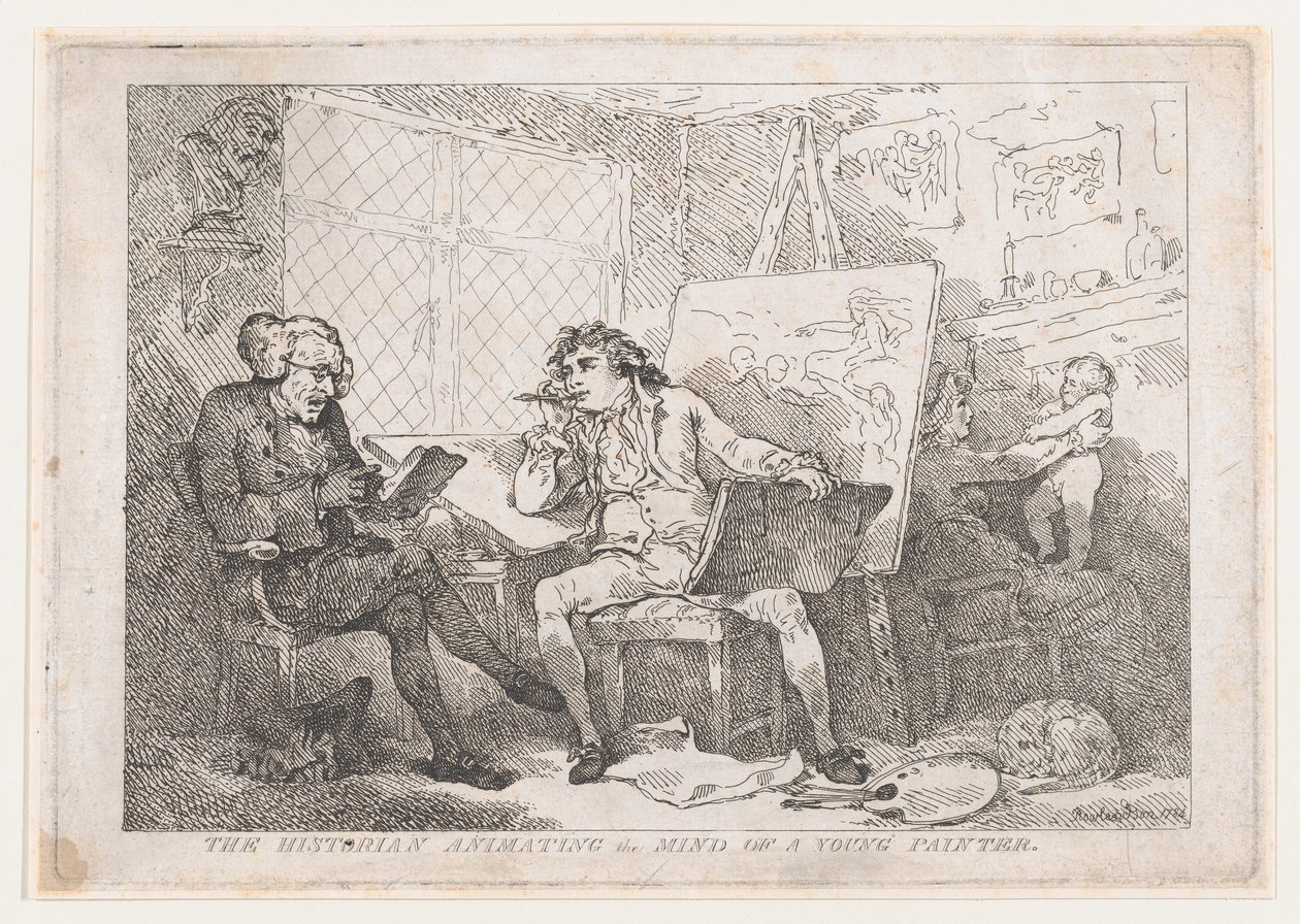 Lo storico che ispira la mente di un giovane pittore da Thomas Rowlandson