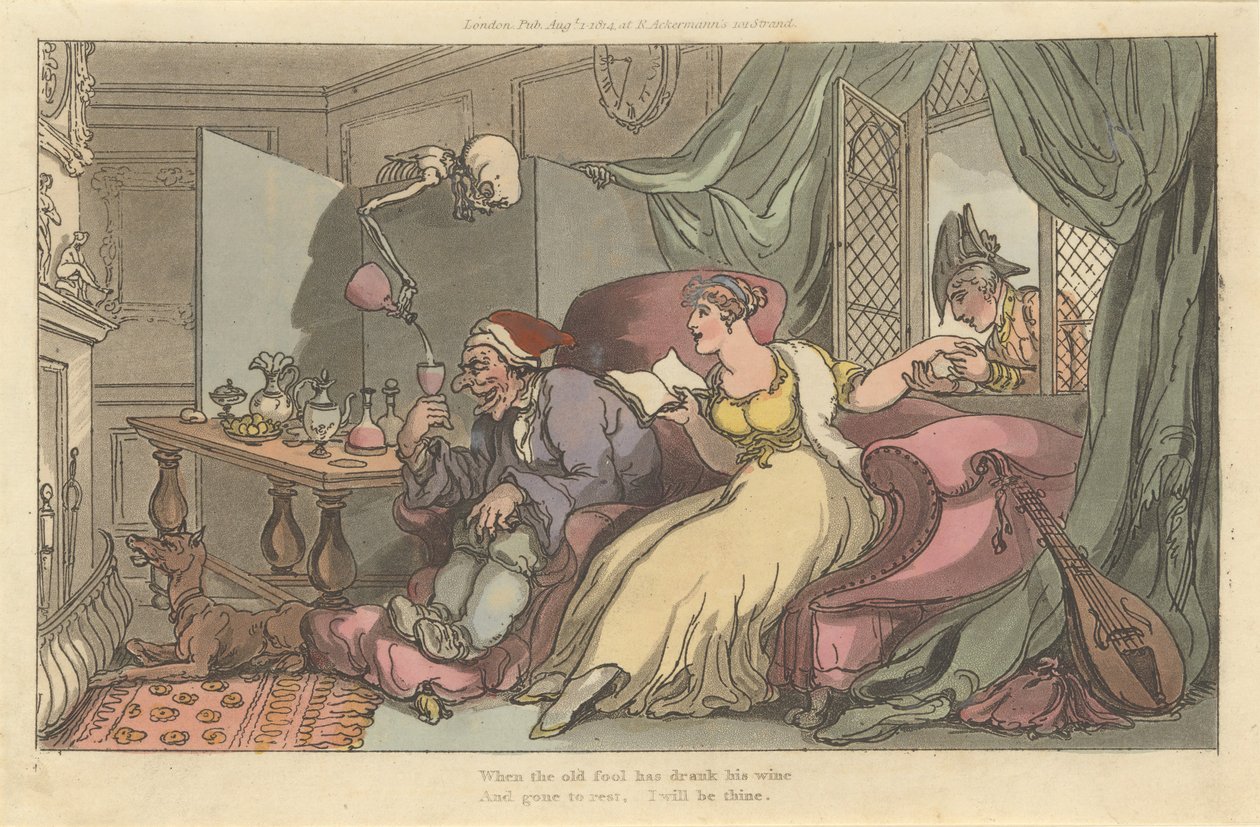 La luna di miele, The English Dance of Death, tavola 13 da Thomas Rowlandson