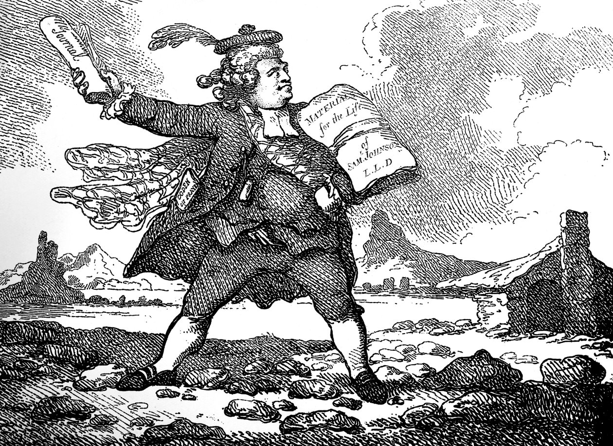 Il giornalista con vista su Auchinleck o La terra delle pietre, c1786 da Thomas Rowlandson