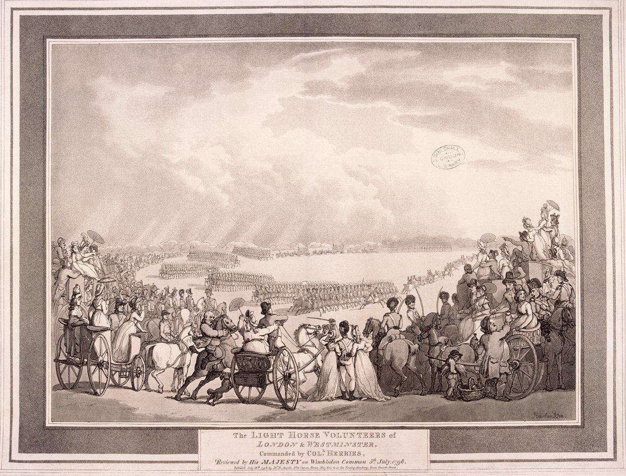 I volontari a cavallo di Londra e Westminster, 1798 da Thomas Rowlandson
