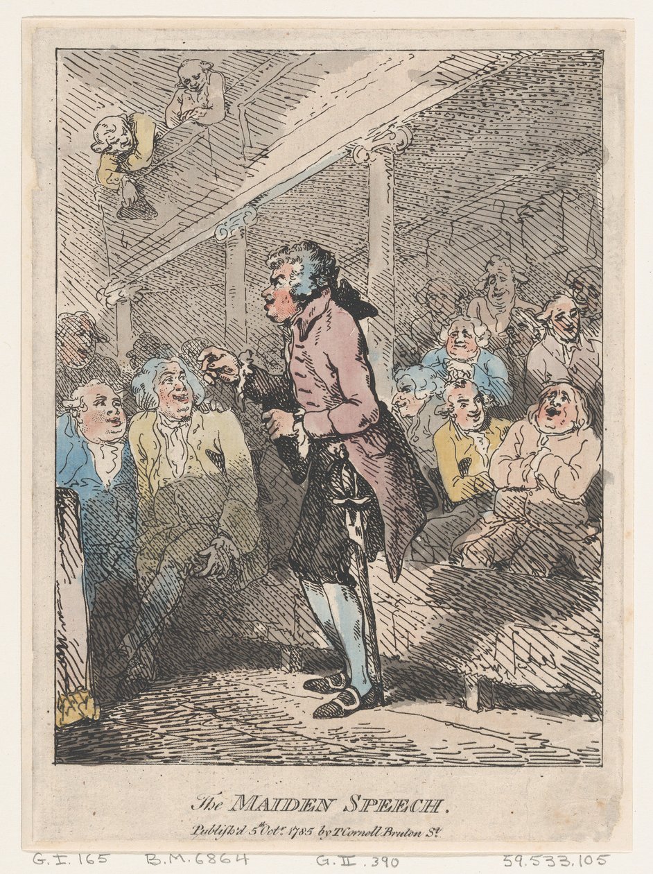Il discorso della fanciulla, 5 ottobre 1785 da Thomas Rowlandson